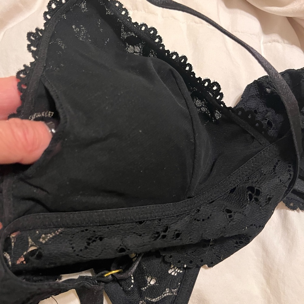 Lace lightly padded Bralette plunge wireless - Picture 8 of 9